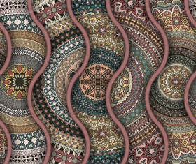 Vintage floral texture pattern vectors 11
