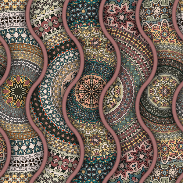 Vintage floral texture pattern vectors 11