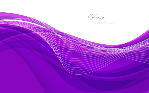Violet abstract background with wave vector