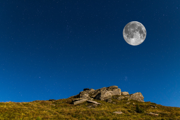 Watch the moon Stock Photo