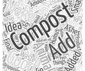 What not to Compost Word Cloud background vector