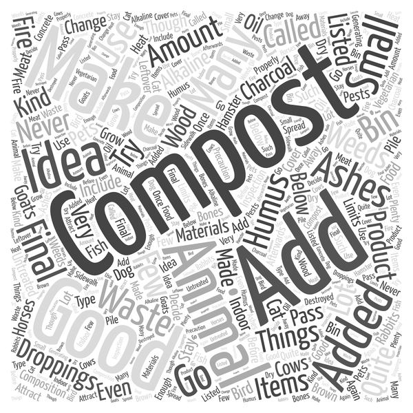 What not to Compost Word Cloud background vector