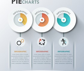 White Circles Infographics template vector 06