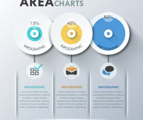 White Circles Infographics template vector 08