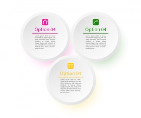 White Infographic template with white circles vector 01