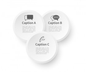 White Infographic template with white circles vector 04