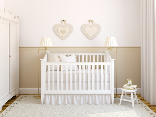White baby room Stock Photo