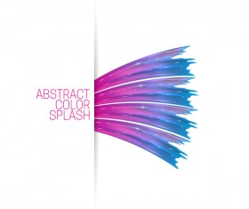 White background and abstract color splash vector material 01
