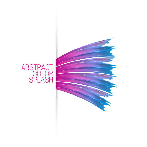 White background and abstract color splash vector material 01