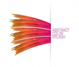 White background and abstract color splash vector material 02