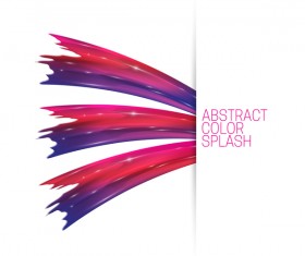 White background and abstract color splash vector material 04