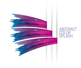 White background and abstract color splash vector material 06