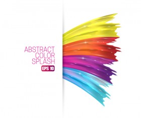 White background and abstract color splash vector material 10