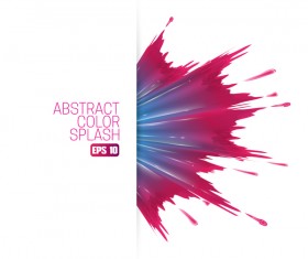 White background and abstract color splash vector material 11