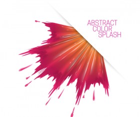White background and abstract color splash vector material 13