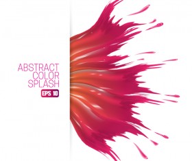 White background and abstract color splash vector material 15