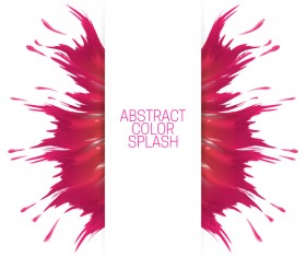 White background and abstract color splash vector material 16