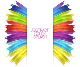 White background and abstract color splash vector material 17