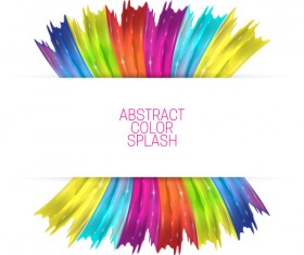 White background and abstract color splash vector material 18