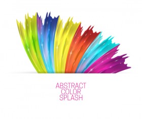 White background and abstract color splash vector material 19