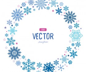 White background with snow frame vector