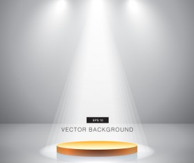 White spotlight with studio background vector 01