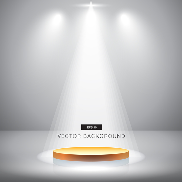 White spotlight with studio background vector 01 free download