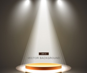 White spotlight with studio background vector 03