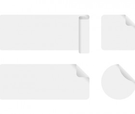 White sticker vector material