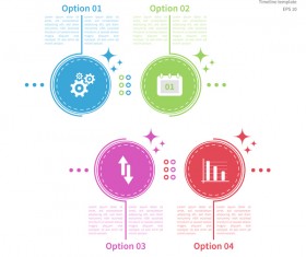 White timeline infographic template vectors 02