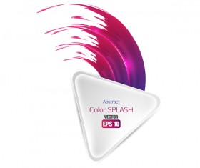 White triangle and abstract color splash background vector 01