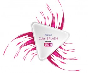 White triangle and abstract color splash background vector 03
