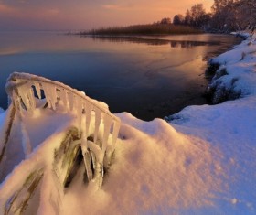 Winter lakes Stock Photo