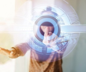 Woman with glasses of virtual reality Stock Photo 06