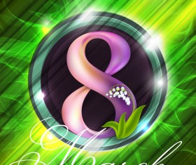 Women day poster template vector material 01