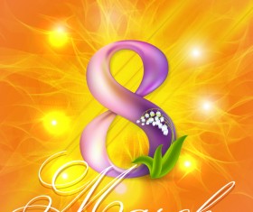 Women day poster template vector material 02