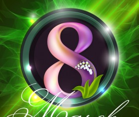 Women day poster template vector material 04