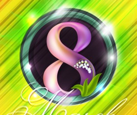 Women day poster template vector material 05