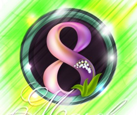 Women day poster template vector material 06