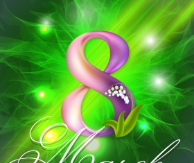 Women day poster template vector material 09