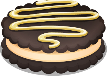 chocolate cookie sandwich vector material 02