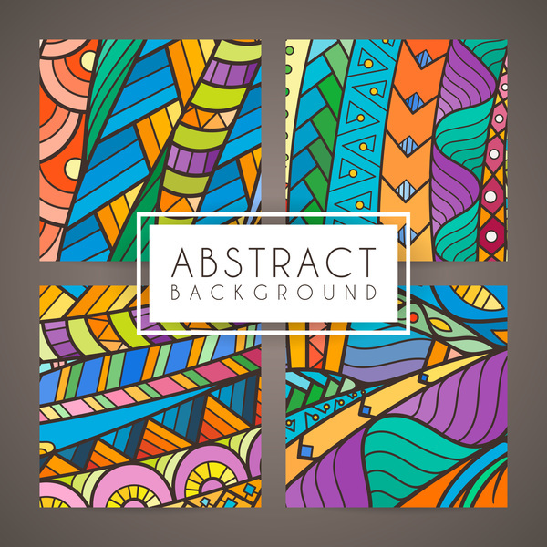colorful intricate abstract background vector graphic 01