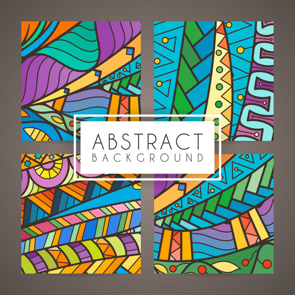 colorful intricate abstract background vector graphic 02