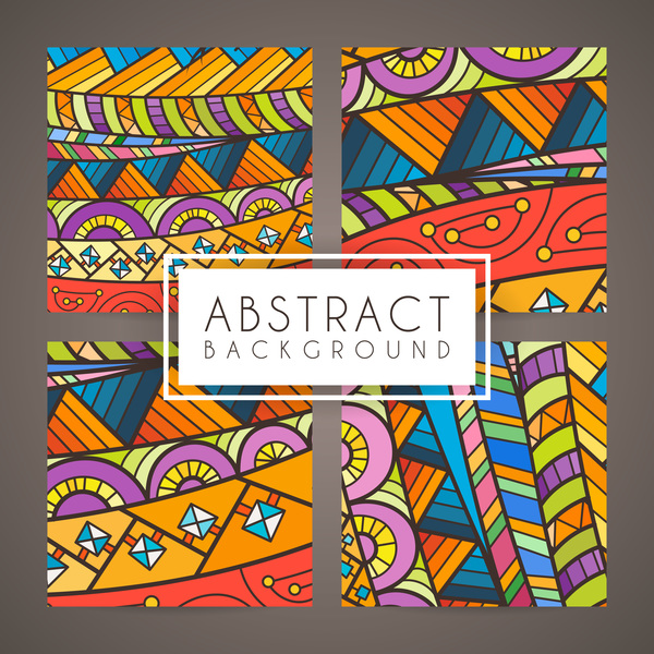 colorful intricate abstract background vector graphic 03