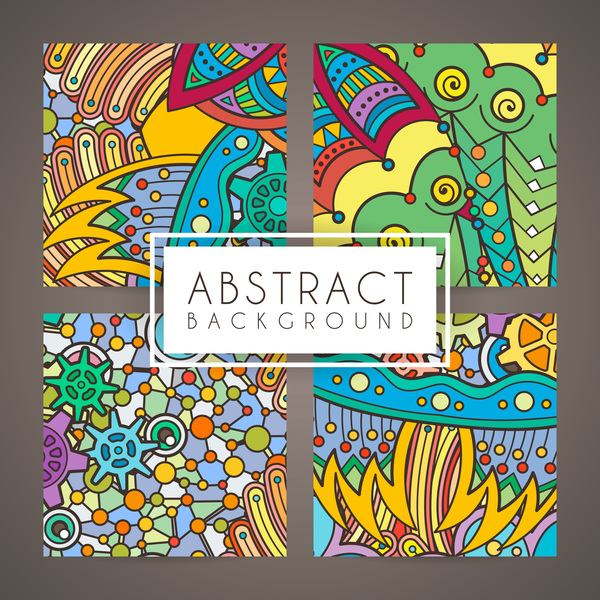 colorful intricate abstract background vector graphic 05