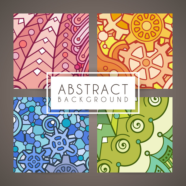 colorful intricate abstract background vector graphic 06