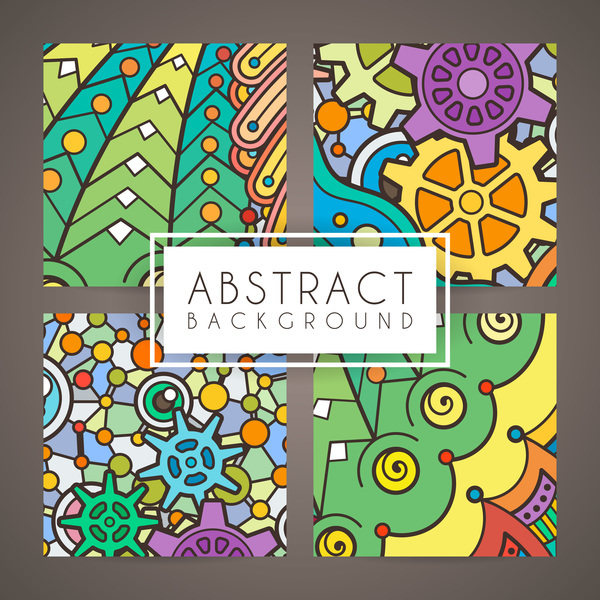 colorful intricate abstract background vector graphic 08