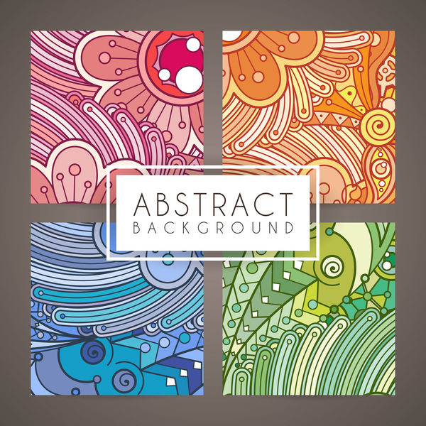 colorful intricate abstract background vector graphic 09
