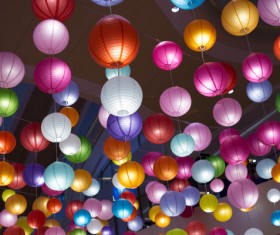 colorful lanterns Stock Photo 04