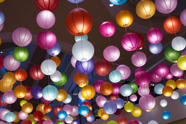 colorful lanterns Stock Photo 04